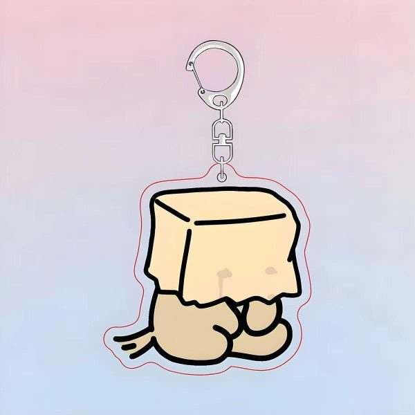 Line puppy secretly sad keychain ins niche couple best friend acrylic cartoon cute backpack pendant - 图片 3