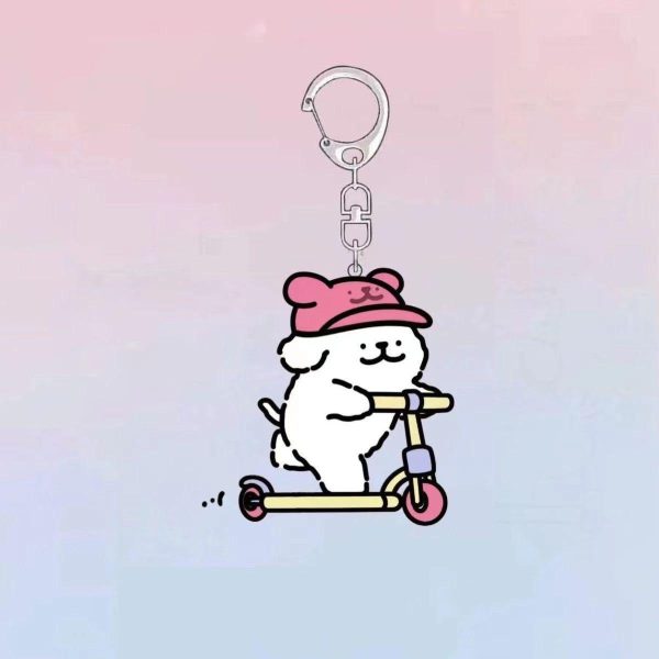 Marzis Xiu Dog Line Puppy Pendant Cartoon Cute Acrylic Keychain Girlfriend Backpack Couple Gift - Image 2