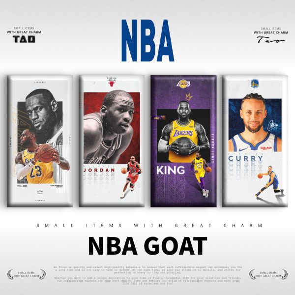 NBA James Curry Jordan Old James Acrylic Creative Magnetic Refrigerator Adhesive GOAT Customizable