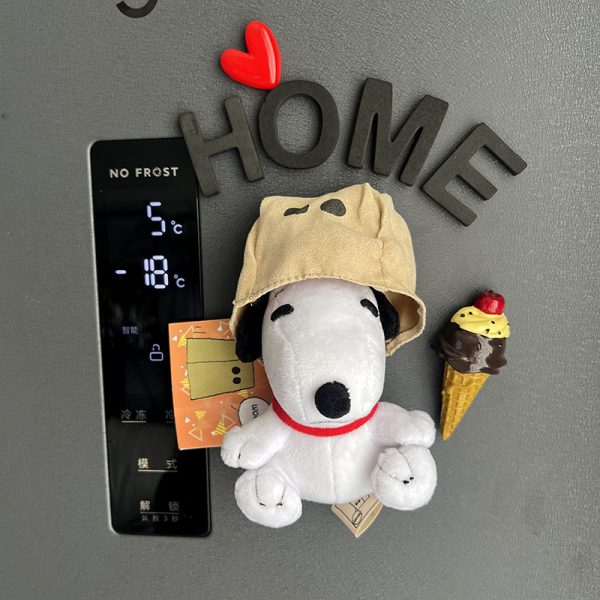 Authentic Snoopy Magnetic Refrigerator Sticker Cute Cartoon Home Decoration Sticker Charlie 12 Cards Simulated Food - 图片 4