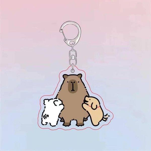 Marzis Line Puppy Keychain Capibala Cartoon Cute Pendant Gift for Best Friends Pendant - Image 3