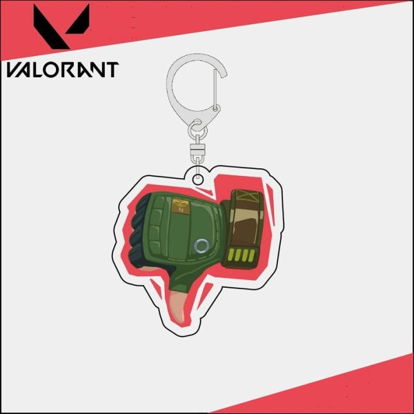 Fearless Contract Peripheral Keychain Spray Paint Pendant Emoji Pack VALORANT Acrylic Pendant Valorant - Image 3