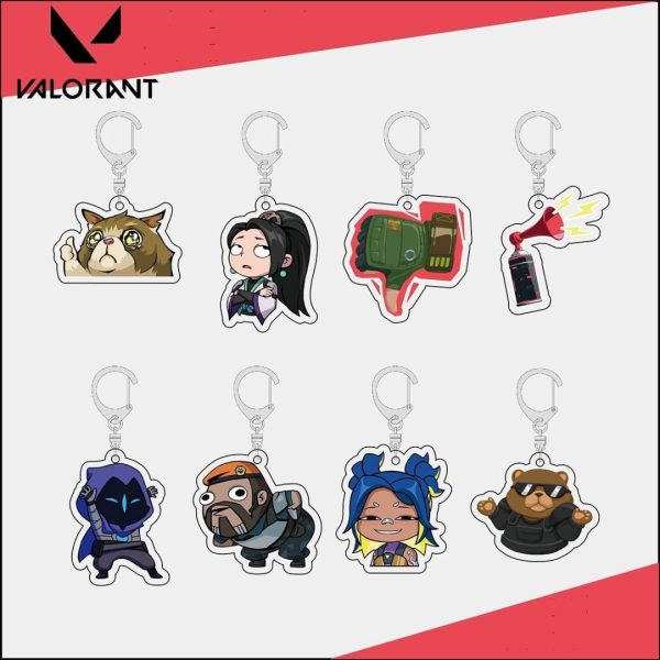 Fearless Contract Peripheral Keychain Spray Paint Pendant Emoji Pack VALORANT Acrylic Pendant Valorant - Image 5