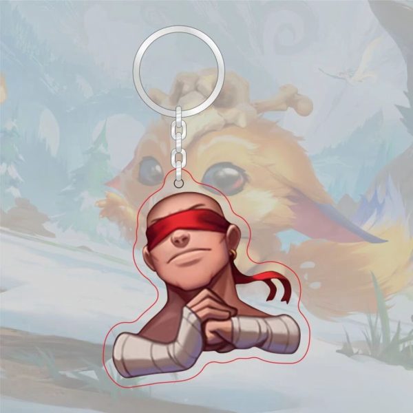 Spoof LOL emoji acrylic keychain League of Legends level 7 achievement logo Jinx pendant Aso dog tag - Image 7