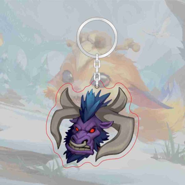 B-type spoof LOL emoji acrylic transparent keychain League of Legends level 7 achievement logo Jinx pendant - Image 4