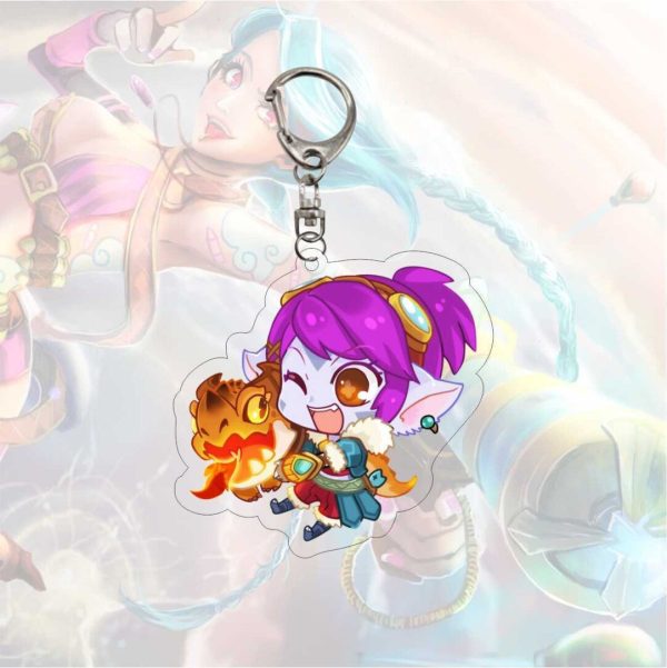 League of Legends: Acrylic Keychains, Lulu Xialuo, Aik Jinkesi Cards, LOL Pendants, Comic Exhibition - 图片 4