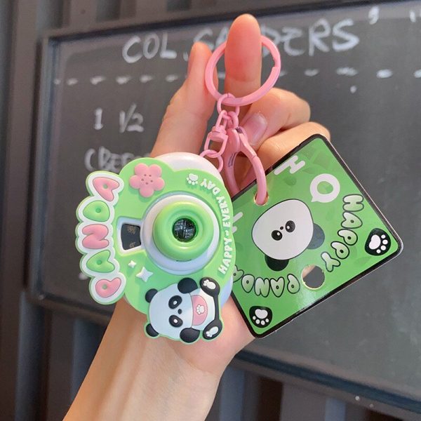 Original cute China-Chic Panda projection camera doll key chain pendant cartoon schoolbag pendant key gift - 图片 2