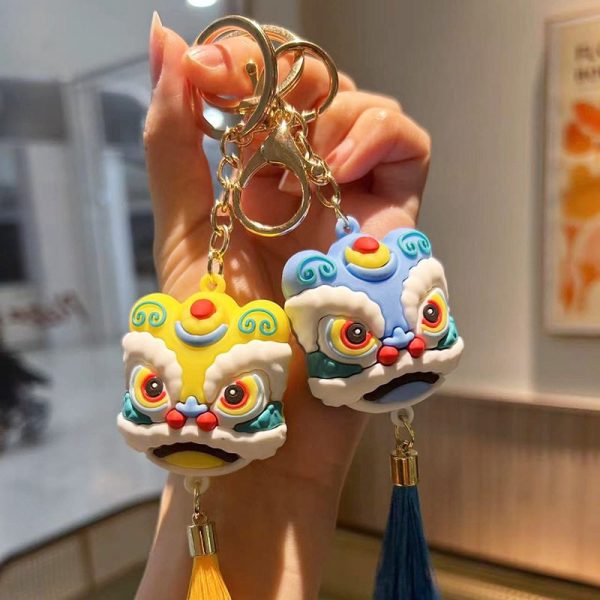 China-Chic Awakening Lion Key Chain Chinese Style Lion Dance Pendant Car Key Chain Bag Small Pendant Couple Gift in the the Year of the Loong - 图片 3