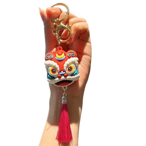 China-Chic Awakening Lion Key Chain Chinese Style Lion Dance Pendant Car Key Chain Bag Small Pendant Couple Gift in the the Year of the Loong - 图片 5