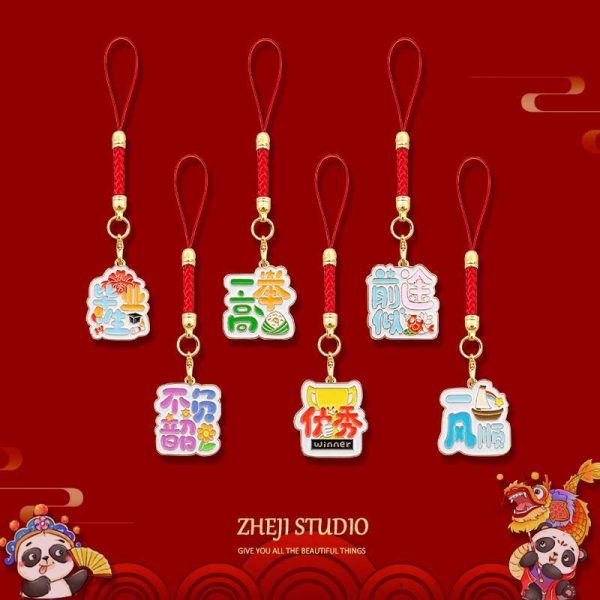 Tongzi · China-Chic mobile phone lanyard Little panda pendant Sichuan cultural creativity key chain gold list - 图片 5