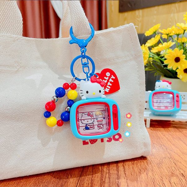 Authentic Cartoon Sanrio KT Cat TV Keychain Pendant Couple Backpack Keychain Doll Pendant Wholesale · Sanrio KT TV - Image 4