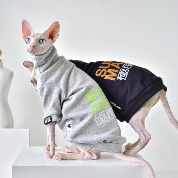 'Manic' harajuku streetwear cat hoodie - Image 5