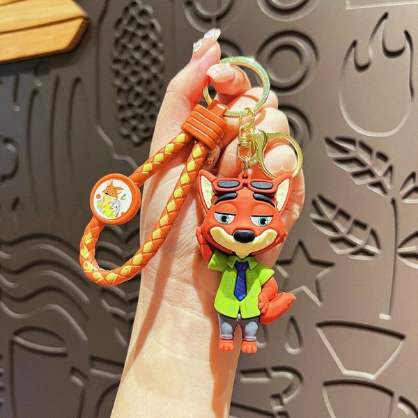 Creative Crazy Animal City Keychain Cute Cartoon Judy Rabbit Doll Couple Bag Pendant Anime Small Gift - Image 4