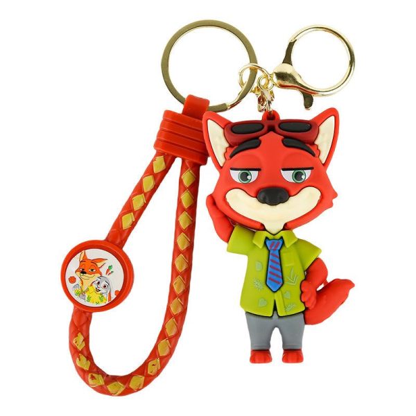 Creative Crazy Animal City Keychain Cute Cartoon Judy Rabbit Doll Couple Bag Pendant Anime Small Gift - 图片 5