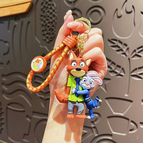 Creative Crazy Animal City Keychain Cute Cartoon Judy Rabbit Doll Couple Bag Pendant Anime Small Gift - Image 9