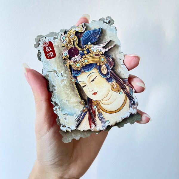 Dunhuang Cultural and Creative Series Wooden Three Dimensional Creative Magnetic Stickers Refrigerator Stickers Dunhuang Flying Apsaras Series Souvenirs - 图片 2