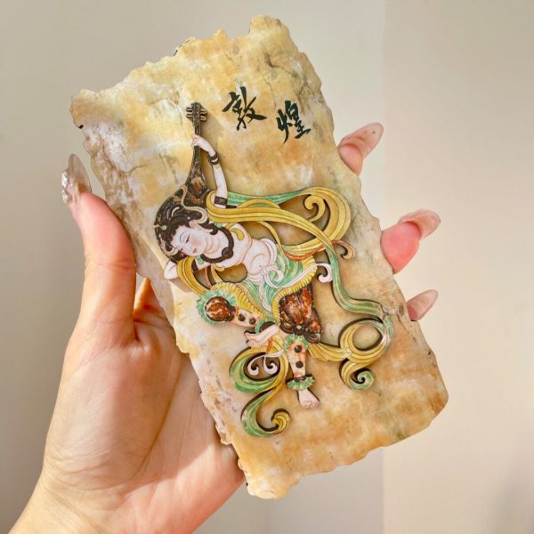 Dunhuang Cultural and Creative Series Wooden Three Dimensional Creative Magnetic Stickers Refrigerator Stickers Dunhuang Flying Apsaras Series Souvenirs - 图片 4