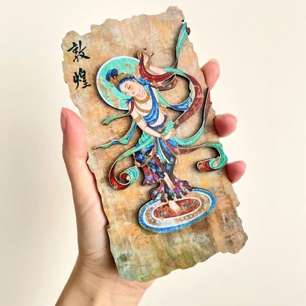 Dunhuang Cultural and Creative Series Wooden Three Dimensional Creative Magnetic Stickers Refrigerator Stickers Dunhuang Flying Apsaras Series Souvenirs - 图片 5