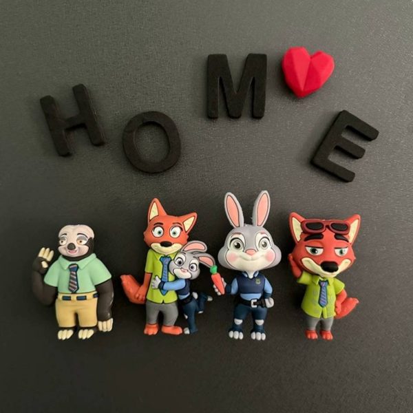 Cartoon Anime Crazy Animal City Magnetic Refrigerator Sticker 3D Personalized Magnetic Sticker - 图片 2