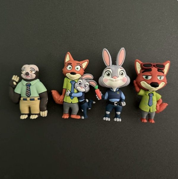 Cartoon Anime Crazy Animal City Magnetic Refrigerator Sticker 3D Personalized Magnetic Sticker - 图片 3