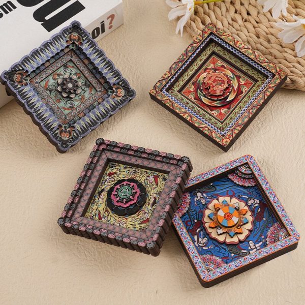 Dunhuang Cultural and Creative Wooden Caijing Series Refrigerator Sticks with Wooden Soft Magnetic Dunhuang Tourist Souvenirs