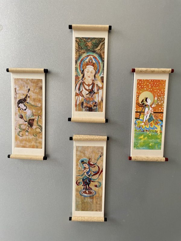 Dunhuang Cultural and Creative Dunhuang Murals Wooden Scrolls Refrigerator Sticks Magnetic Stickers Dunhuang Tourist Souvenirs - Image 4