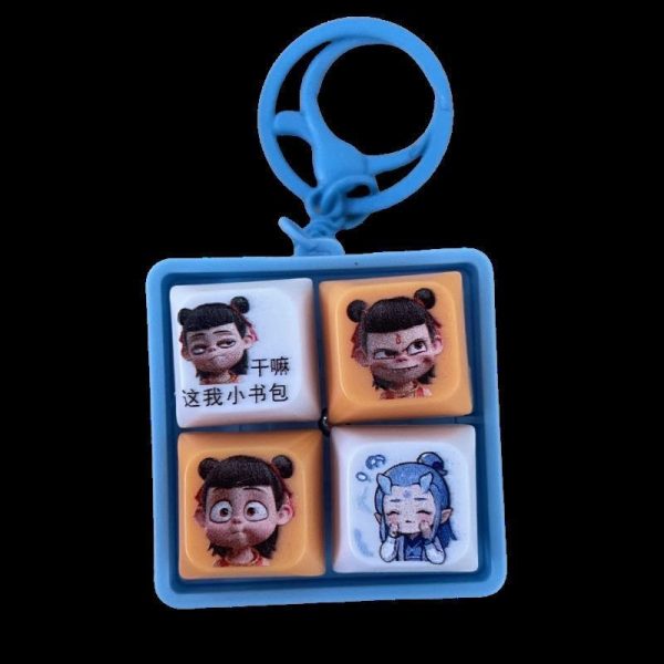 Nezha 2: The Magic Child Roars in the Sea, Boiling in the Sea, Surrounding Emojis, Glowing, Decompression, Voice Creation, Button Pendant, Keychain - Image 7