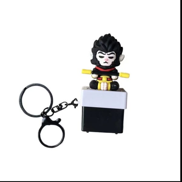 New button sound black myth Wukong keychain pendant, student backpack accessory, high-value car keychain - 图片 3