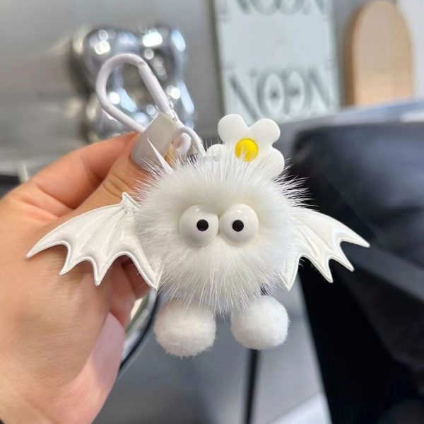 Dopamine Internet Celebrity Cute Cartoon Little Devil Doll Otter Rabbit Hair Pendant Plush Korean Edition Keychain Bag Pendant - 图片 7