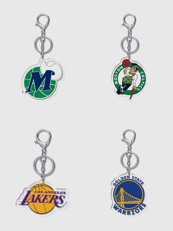 NBA Golden State Warriors Boston Celtics Dallas Mavericks Los Angeles Lakers Keychain