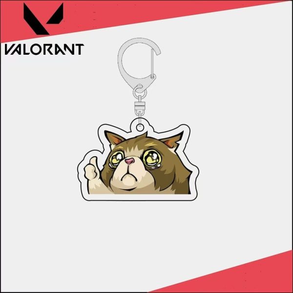 Fearless Contract Peripheral Keychain Spray Paint Pendant Emoji Pack VALORANT Acrylic Pendant Valorant - 图片 2